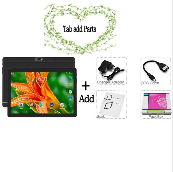 New 10 inch 4G Phone Call Tablets Android 7.0 Octa Core 4G+64G Tablet Pc 3G 4G LTE Dual SIM Card laptop WiFi GPS Bluetooth tab