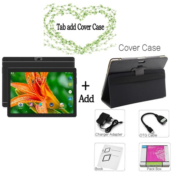 New 10 inch 4G Phone Call Tablets Android 7.0 Octa Core 4G+64G Tablet Pc 3G 4G LTE Dual SIM Card laptop WiFi GPS Bluetooth tab