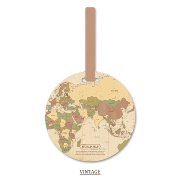 Fashion Map Luggage Tag Travel