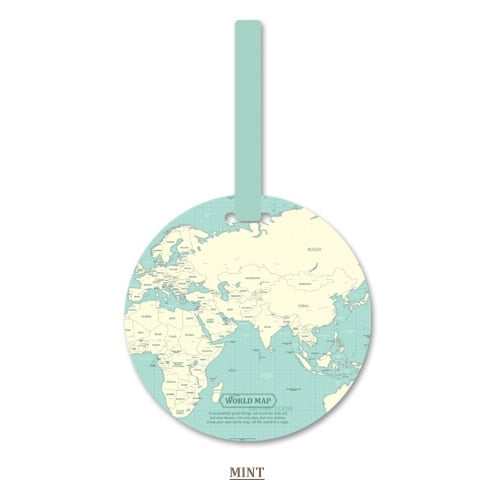 Fashion Map Luggage Tag Travel