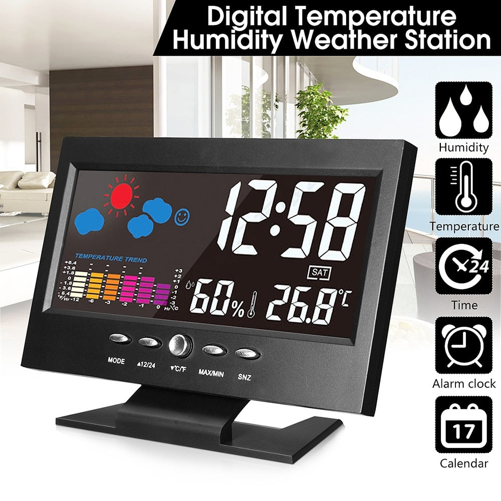 Clock Temperature Humidity Monitor