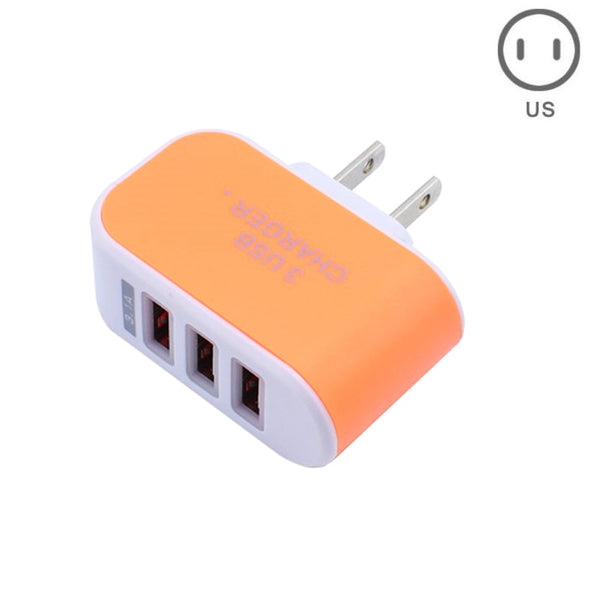 Universal Triple USB 3 Port Wall Home Travel AC Charger Adapter (US/EU Plug) suitable for all Smartphones