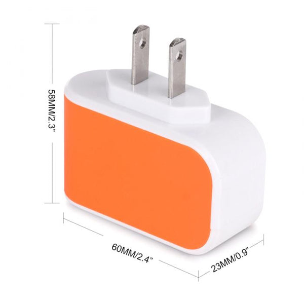 Universal Triple USB 3 Port Wall Home Travel AC Charger Adapter (US/EU Plug) suitable for all Smartphones