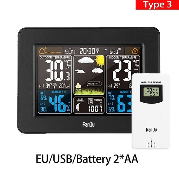 Clock Temperature Humidity Monitor