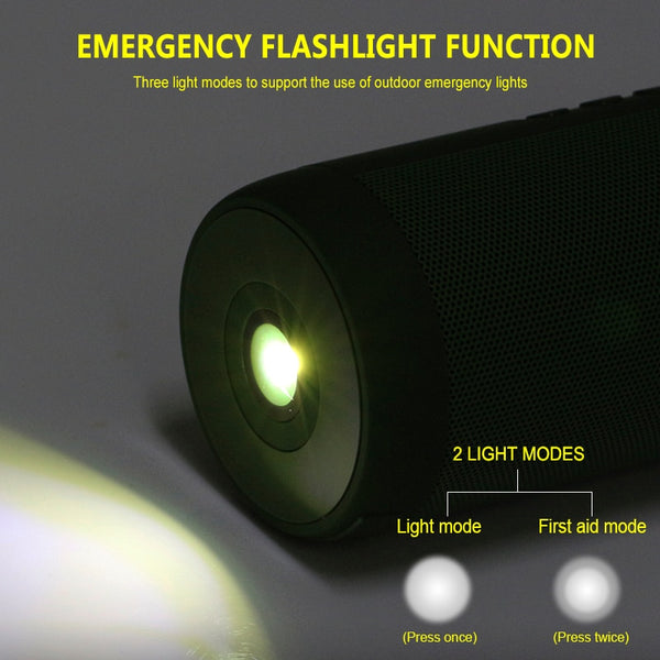 T2 Wireless Bluetooth Speakers Best Waterproof Portable Outdoor Loudspeaker Mini Column Box Speaker Design for Smartphones & Audio Devices & SD Card Slot