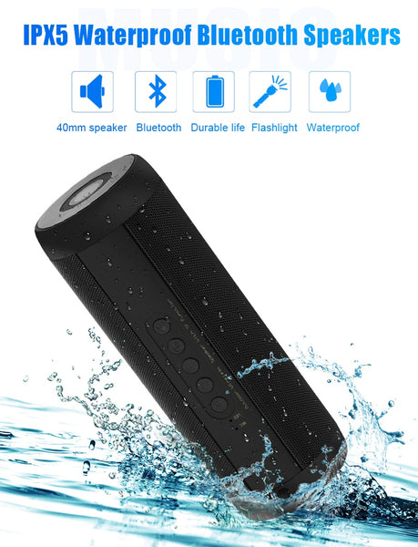 T2 Wireless Bluetooth Speakers Best Waterproof Portable Outdoor Loudspeaker Mini Column Box Speaker Design for Smartphones & Audio Devices & SD Card Slot