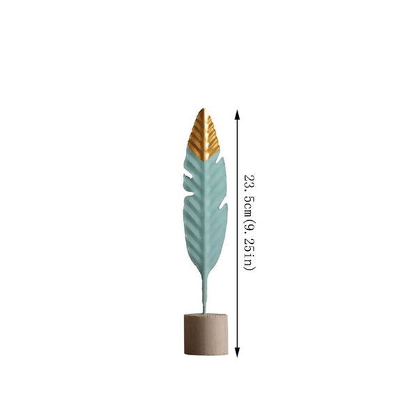 Modern Feather Wooden Decorations