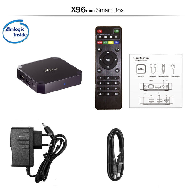 VONTAR X96 mini Android TV BOX X96mini Android 7.1 Smart TV Box 2GB 16GB Amlogic S905W Quad Core 2.4GHz WiFi Set top box 1GB8GB